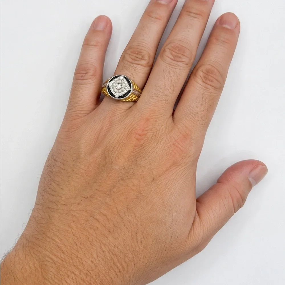 925 Sterling Silver 0.47Ct MOISSANITE Men’s Ring Size 9